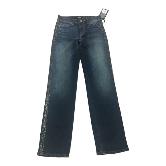Hudson Nico Midrise Cigarette Jeans Size 24 Blue Chain Trim NWT - Picture 4 of 14